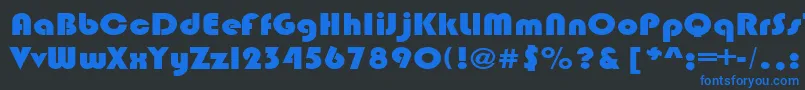 BrinlecRegular Font – Blue Fonts on Black Background