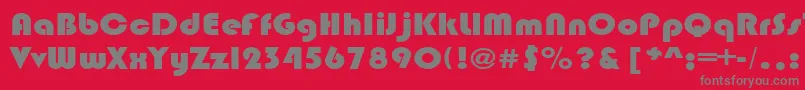 フォントBrinlecRegular – 赤い背景に灰色の文字