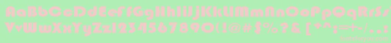 BrinlecRegular-Schriftart – Rosa Schriften auf grünem Hintergrund