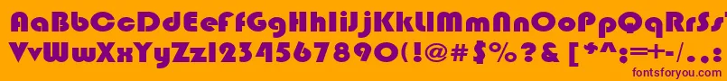 BrinlecRegular Font – Purple Fonts on Orange Background