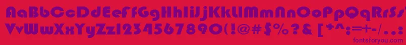 BrinlecRegular Font – Purple Fonts on Red Background