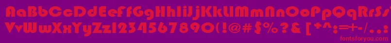 BrinlecRegular Font – Red Fonts on Purple Background