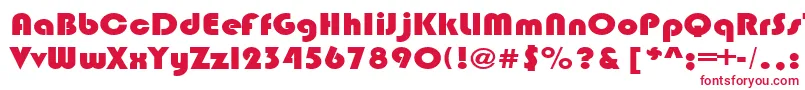 フォントBrinlecRegular – 白い背景に赤い文字