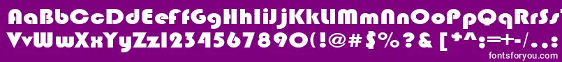 フォントBrinlecRegular – 紫の背景に白い文字