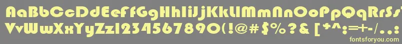 BrinlecRegular-Schriftart – Gelbe Schriften auf grauem Hintergrund