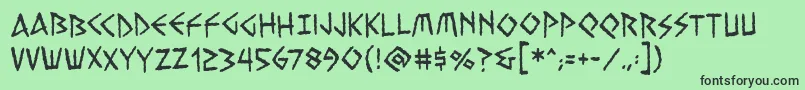 Vengefulgodsbb Font – Black Fonts on Green Background