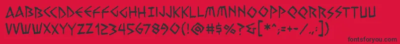 Vengefulgodsbb Font – Black Fonts on Red Background