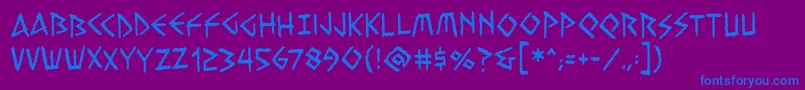 Vengefulgodsbb Font – Blue Fonts on Purple Background