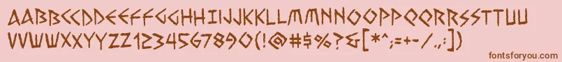 Vengefulgodsbb Font – Brown Fonts on Pink Background