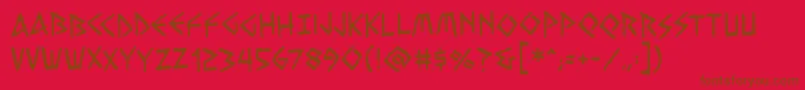 Vengefulgodsbb Font – Brown Fonts on Red Background