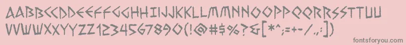 Vengefulgodsbb Font – Gray Fonts on Pink Background