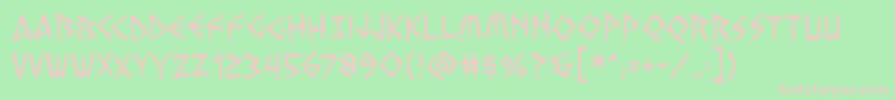 Vengefulgodsbb Font – Pink Fonts on Green Background