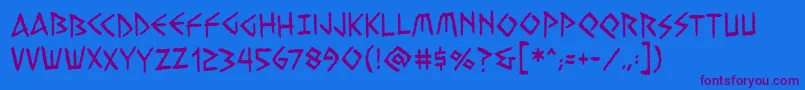 Vengefulgodsbb Font – Purple Fonts on Blue Background