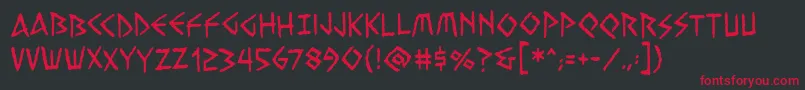 Vengefulgodsbb Font – Red Fonts on Black Background