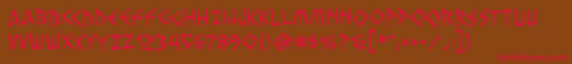 Vengefulgodsbb Font – Red Fonts on Brown Background