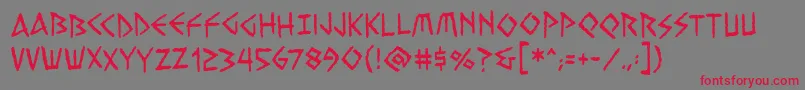 Vengefulgodsbb Font – Red Fonts on Gray Background