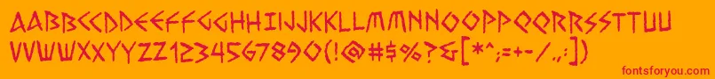 Vengefulgodsbb Font – Red Fonts on Orange Background