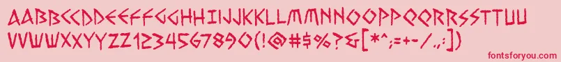 Vengefulgodsbb Font – Red Fonts on Pink Background