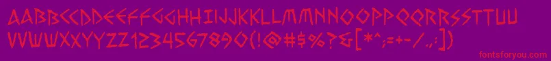 Vengefulgodsbb Font – Red Fonts on Purple Background