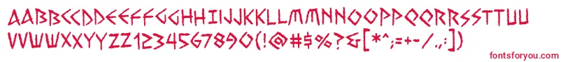 Vengefulgodsbb Font – Red Fonts on White Background
