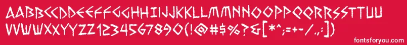 Vengefulgodsbb Font – White Fonts on Red Background