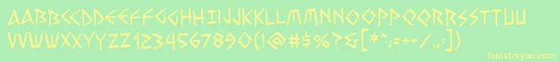 More about Vengefulgodsbb Font Vengefulgodsbb Font – Yellow Fonts on Green Background