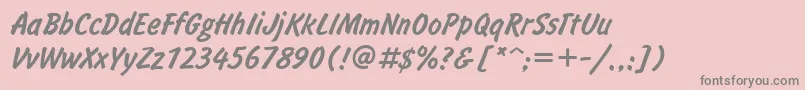 Inf Font – Gray Fonts on Pink Background