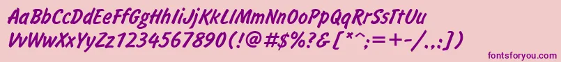 Inf Font – Purple Fonts on Pink Background