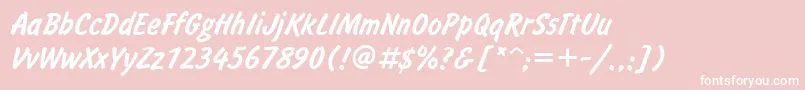 Inf Font – White Fonts on Pink Background