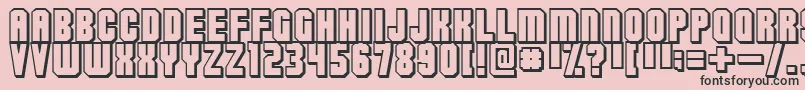 Flashbac Font – Black Fonts on Pink Background