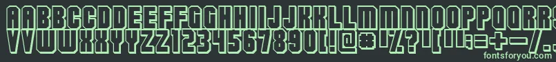 Flashbac Font – Green Fonts on Black Background