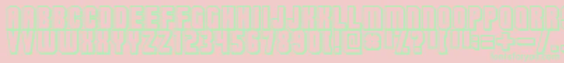 Flashbac Font – Green Fonts on Pink Background