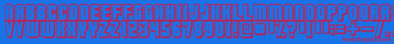 Flashbac Font – Red Fonts on Blue Background