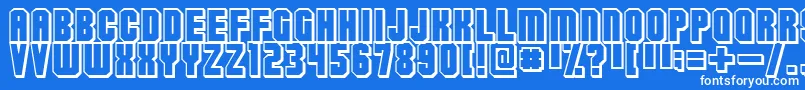 Flashbac Font – White Fonts on Blue Background