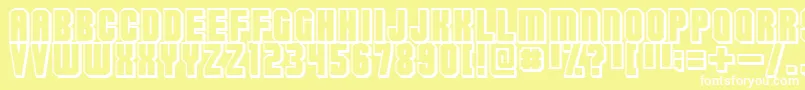 Flashbac Font – White Fonts on Yellow Background