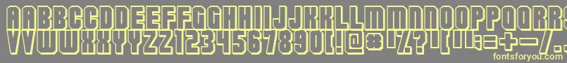 Flashbac Font – Yellow Fonts on Gray Background