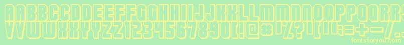 Flashbac Font – Yellow Fonts on Green Background