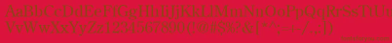 CenturyNormal Font – Brown Fonts on Red Background