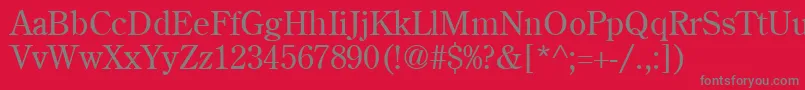CenturyNormal Font – Gray Fonts on Red Background