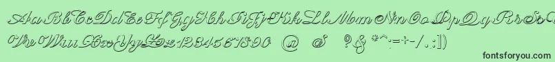 fuente CantateBeveled – Fuentes Negras Sobre Fondo Verde