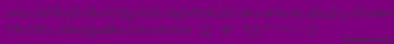 Fonte CantateBeveled – fontes pretas em um fundo violeta
