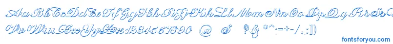 CantateBeveled-Schriftart – Blaue Schriften