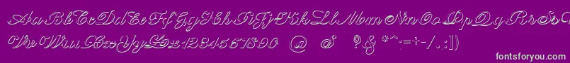 Police CantateBeveled – polices vertes sur fond violet