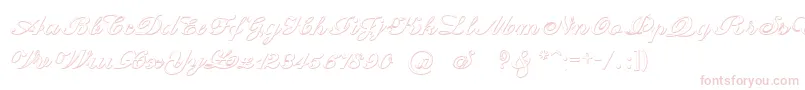CantateBeveled Font – Pink Fonts on White Background