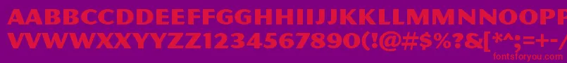 Magnesiummvbstd Font – Red Fonts on Purple Background