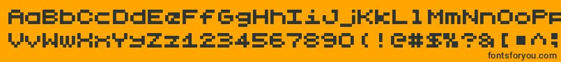 LilliputstepsRegular Font – Black Fonts on Orange Background