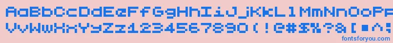 LilliputstepsRegular Font – Blue Fonts on Pink Background