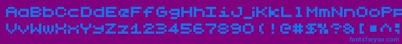 LilliputstepsRegular Font – Blue Fonts on Purple Background