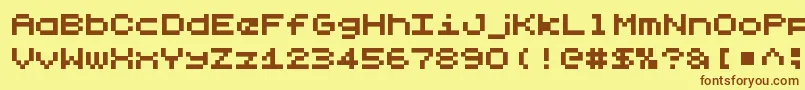 LilliputstepsRegular Font – Brown Fonts on Yellow Background