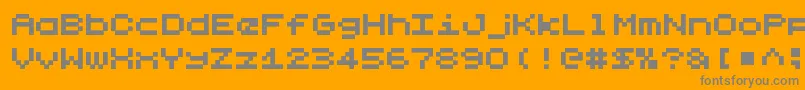 LilliputstepsRegular Font – Gray Fonts on Orange Background